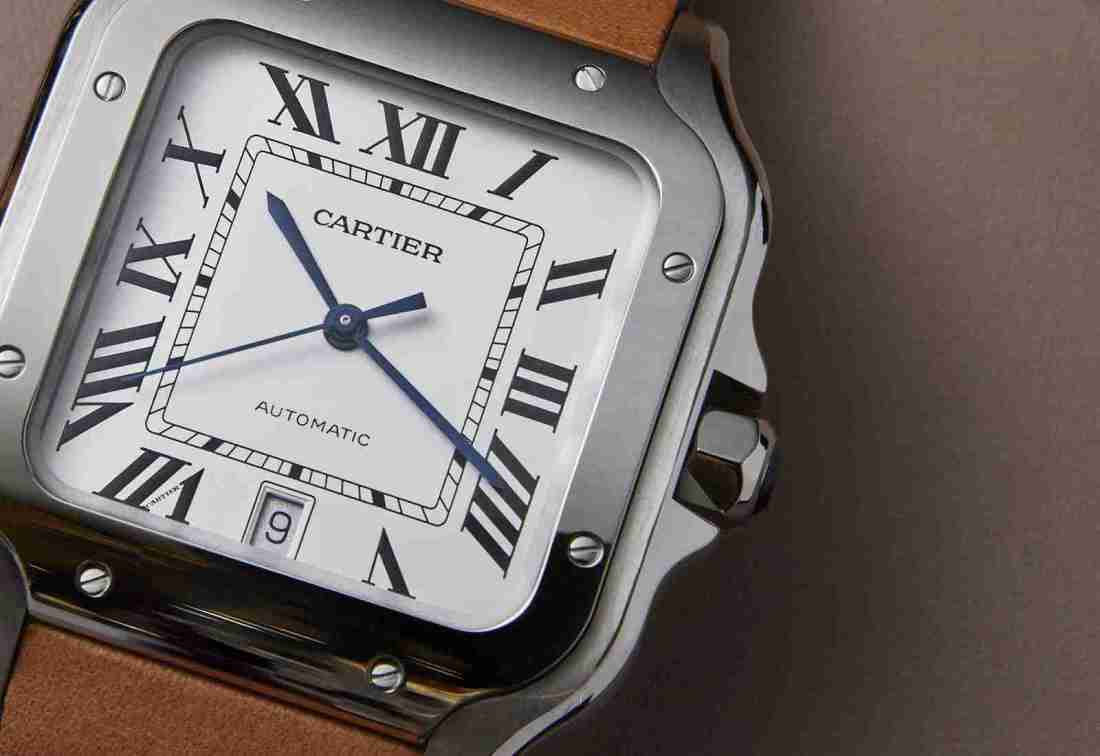 Best Swiss Cartier Santos Automatic 2018 Edition Matte Silver Dial 18k Gold Replica Watches Introduction For Summer